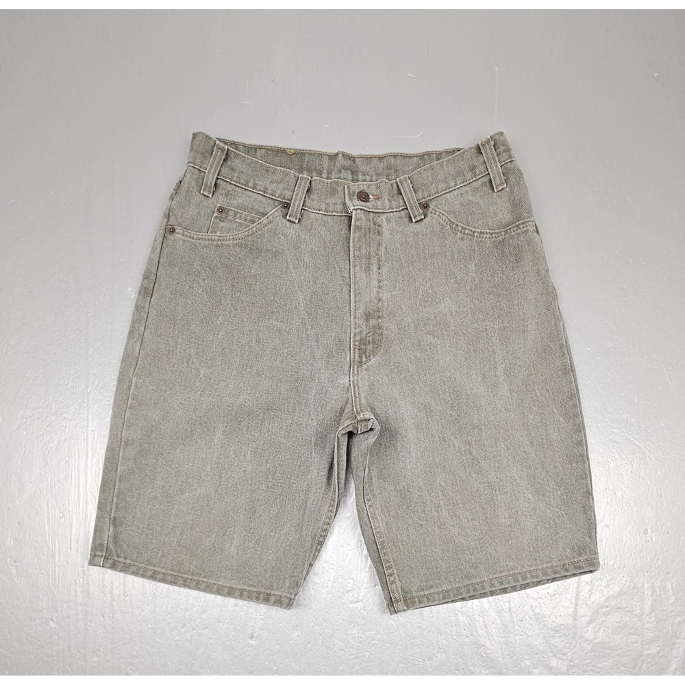 Vintage 90s Levis 550 Orange Tab‎ Denim Shorts Mens 33 Gray Made In USA Jorts